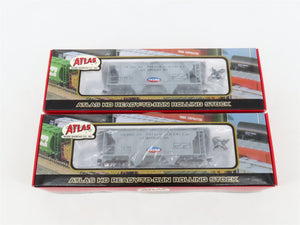 LOT of 2 HO Scale Atlas American Potash 2-Bay Covered Hopper Cars SEALED