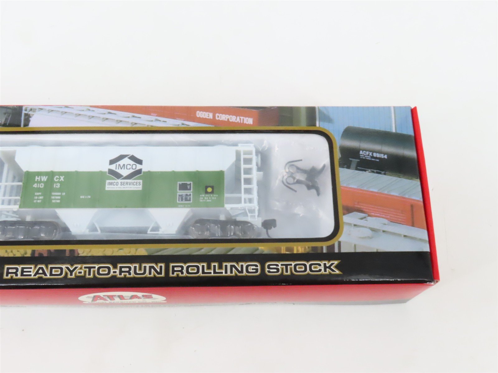 LOT of 2 HO Scale Atlas HWCX Imco 2-Bay Covered Hopper Cars SEALED
