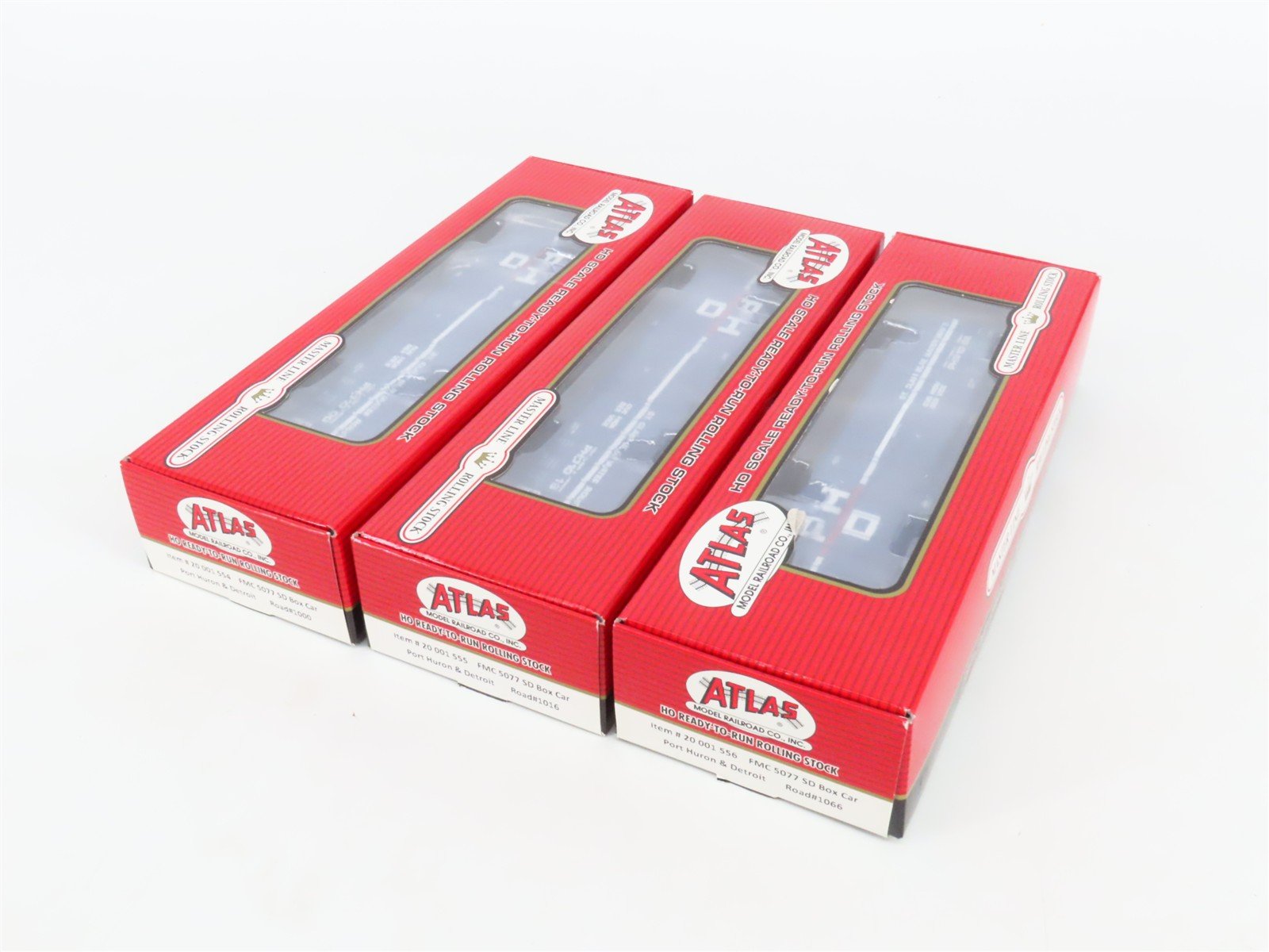 LOT of 3 HO Scale Atlas PH&D Port Huron Detroit FMC 5077 Boxcars SEALED
