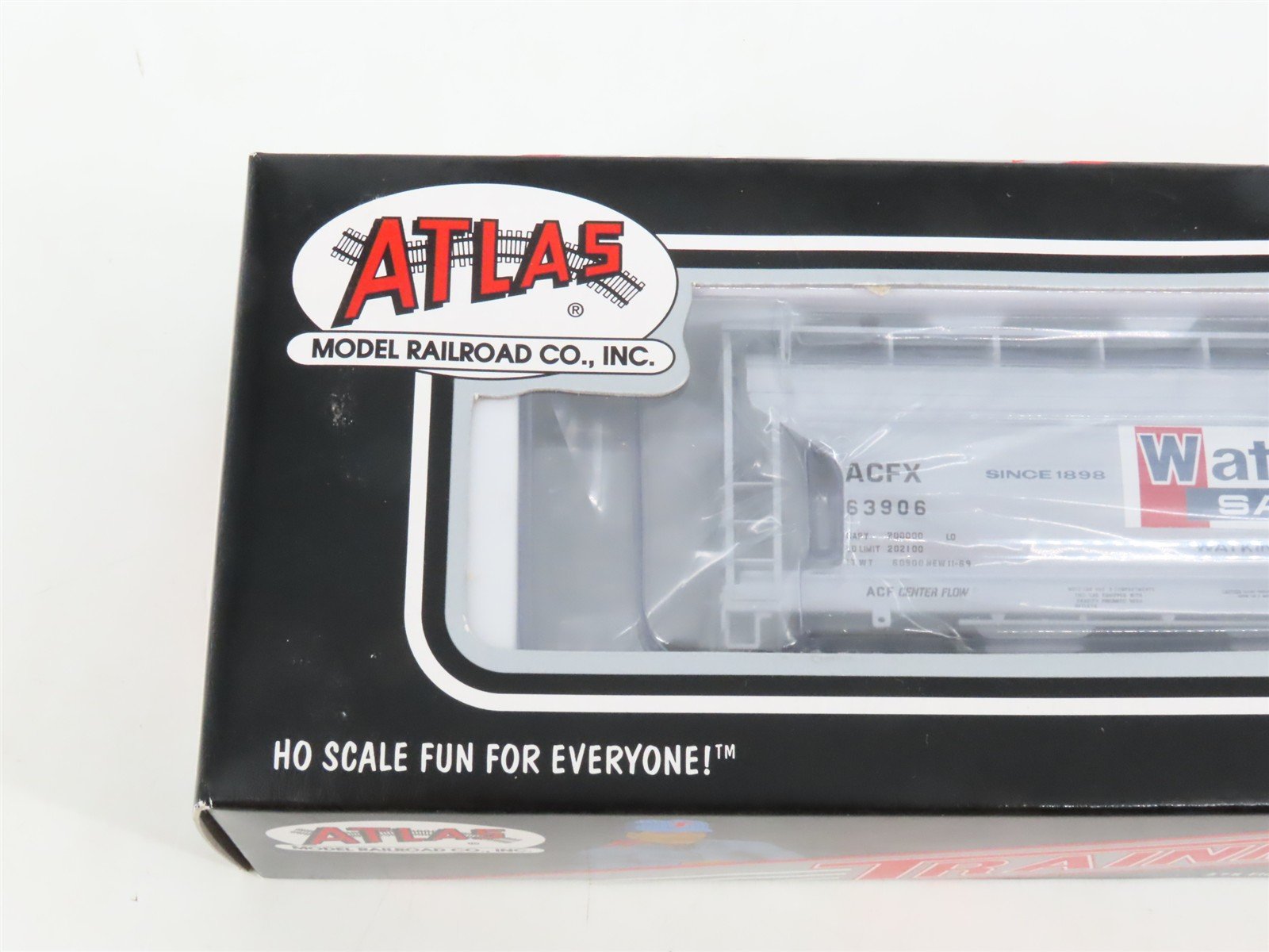 LOT of 2 HO Scale Atlas ACFX Watkins 3-Bay Covered Hopper Cars