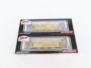 LOT of 2 HO Scale Atlas CCLX Corn Products 3-Bay Covered Hopper Cars