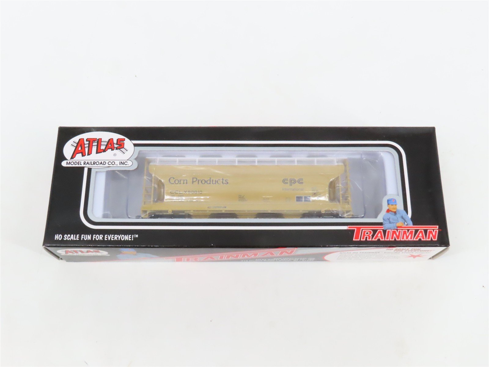 LOT of 2 HO Scale Atlas CCLX Corn Products 3-Bay Covered Hopper Cars