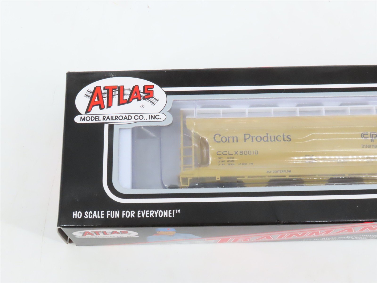 LOT of 2 HO Scale Atlas CCLX Corn Products 3-Bay Covered Hopper Cars