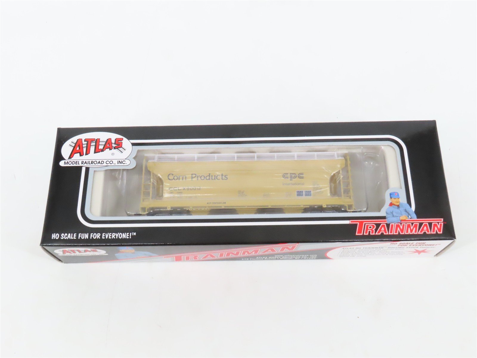 LOT of 2 HO Scale Atlas CCLX Corn Products 3-Bay Covered Hopper Cars