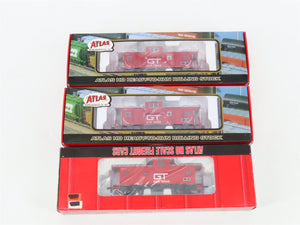 LOT of 3 HO Scale Atlas GTW Grand Trunk Western Caboose Cars Sealed