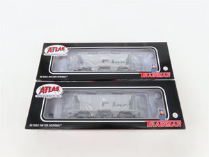 LOT of 2 HO Scale Atlas Trainman AA Ann Arbor 2-Bay Covered Hopper Cars