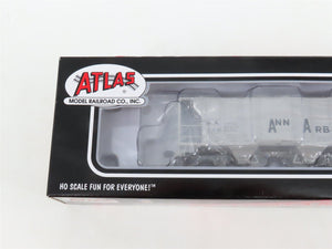LOT of 2 HO Scale Atlas Trainman AA Ann Arbor 2-Bay Covered Hopper Cars