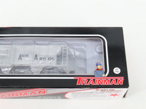 LOT of 2 HO Scale Atlas Trainman AA Ann Arbor 2-Bay Covered Hopper Cars