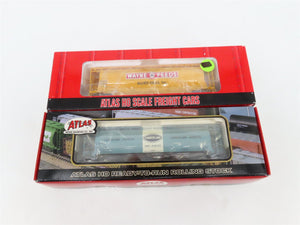 LOT of 2 HO Atlas SHPX Cumberland/Wayne Feeds 3-Bay Cylindrical Hopper Cars
