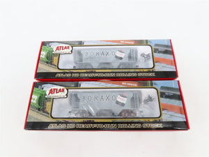 LOT of 2 HO Scale Atlas NAHX Boraxo 2-Bay Covered Hopper Cars SEALED