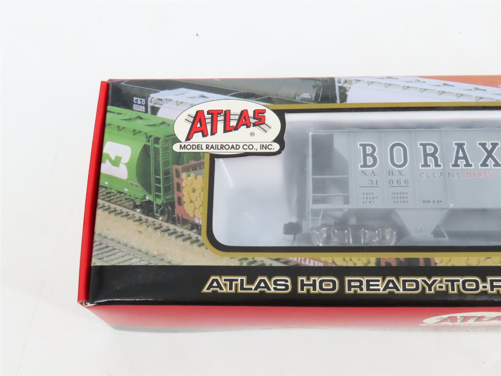 LOT of 2 HO Scale Atlas NAHX Boraxo 2-Bay Covered Hopper Cars SEALED