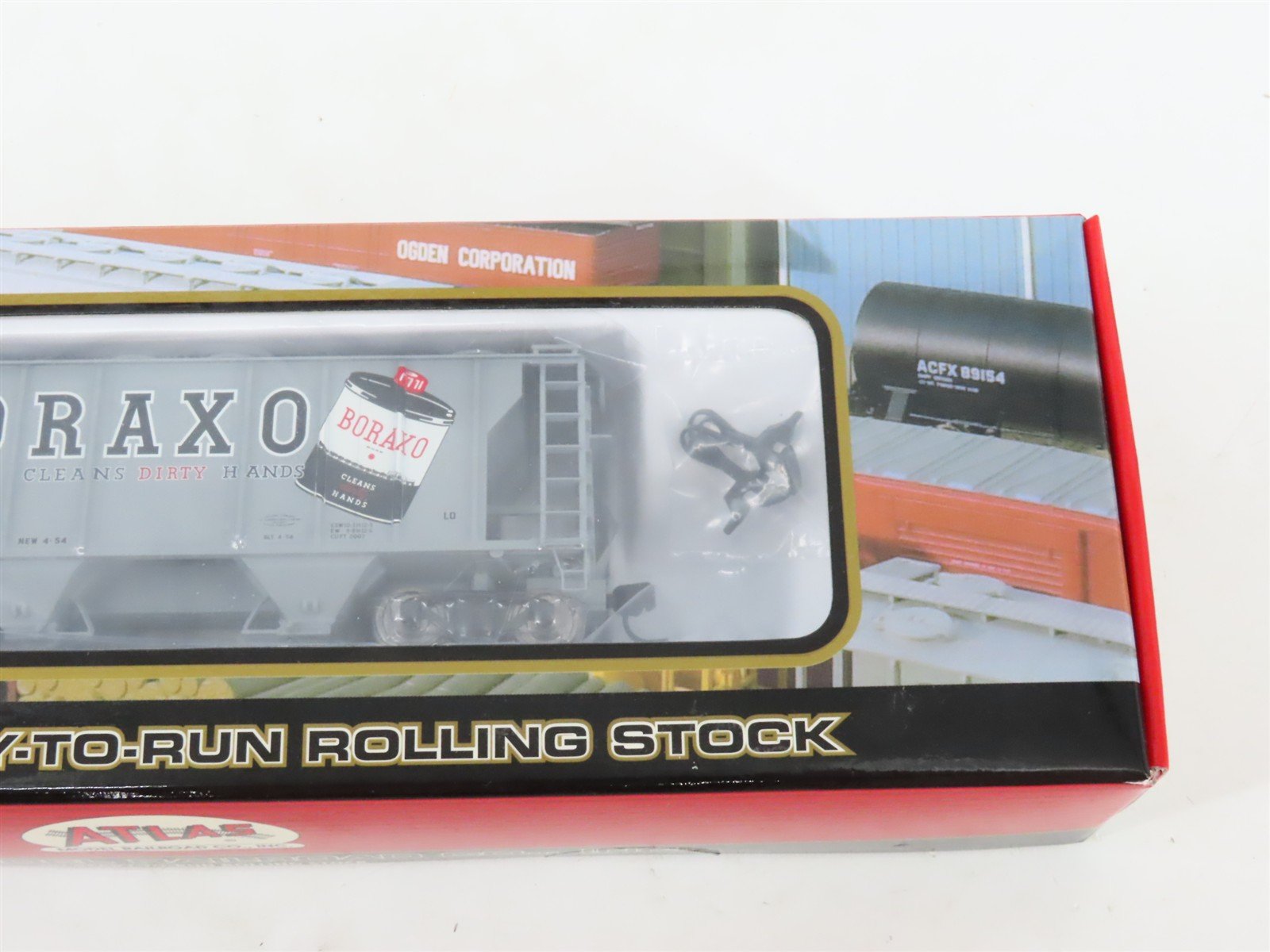 LOT of 2 HO Scale Atlas NAHX Boraxo 2-Bay Covered Hopper Cars SEALED