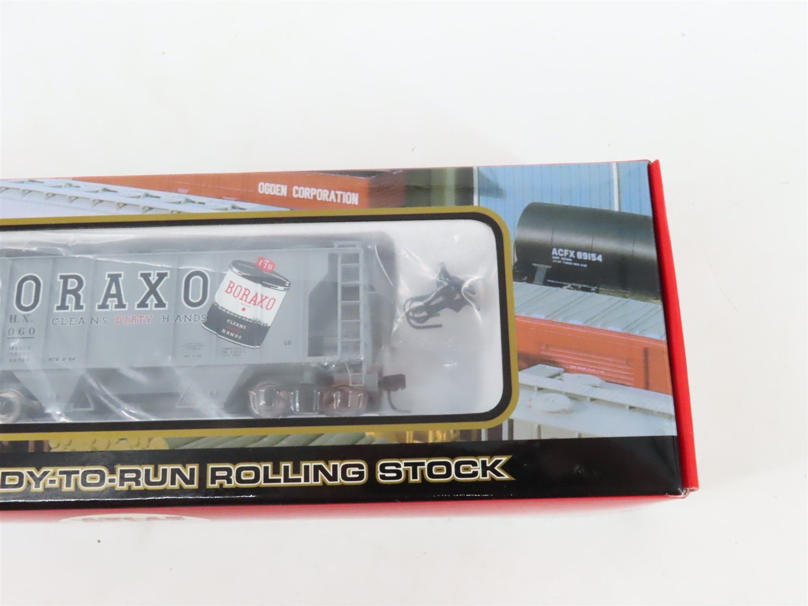 LOT of 2 HO Scale Atlas NAHX Boraxo 2-Bay Covered Hopper Cars SEALED