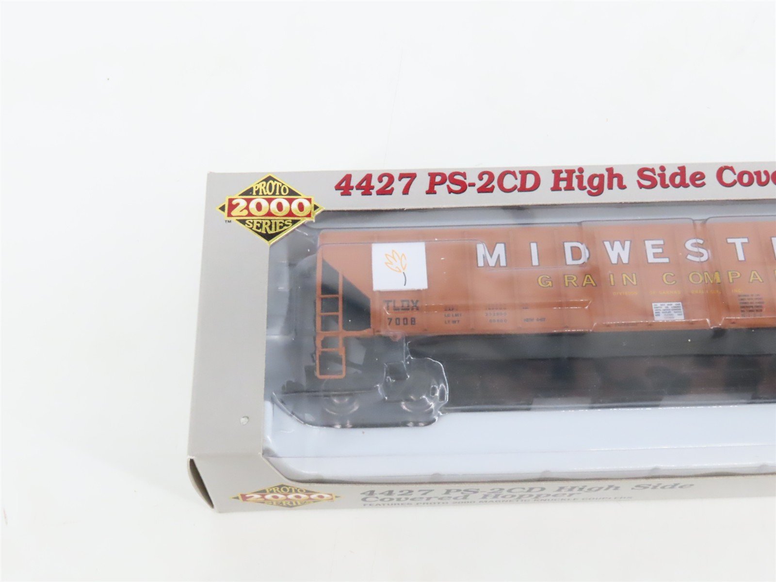 LOT of 3 HO Scale Proto 2000 TLDX Midwestern Grain 3-Bay Covered Hopper Cars