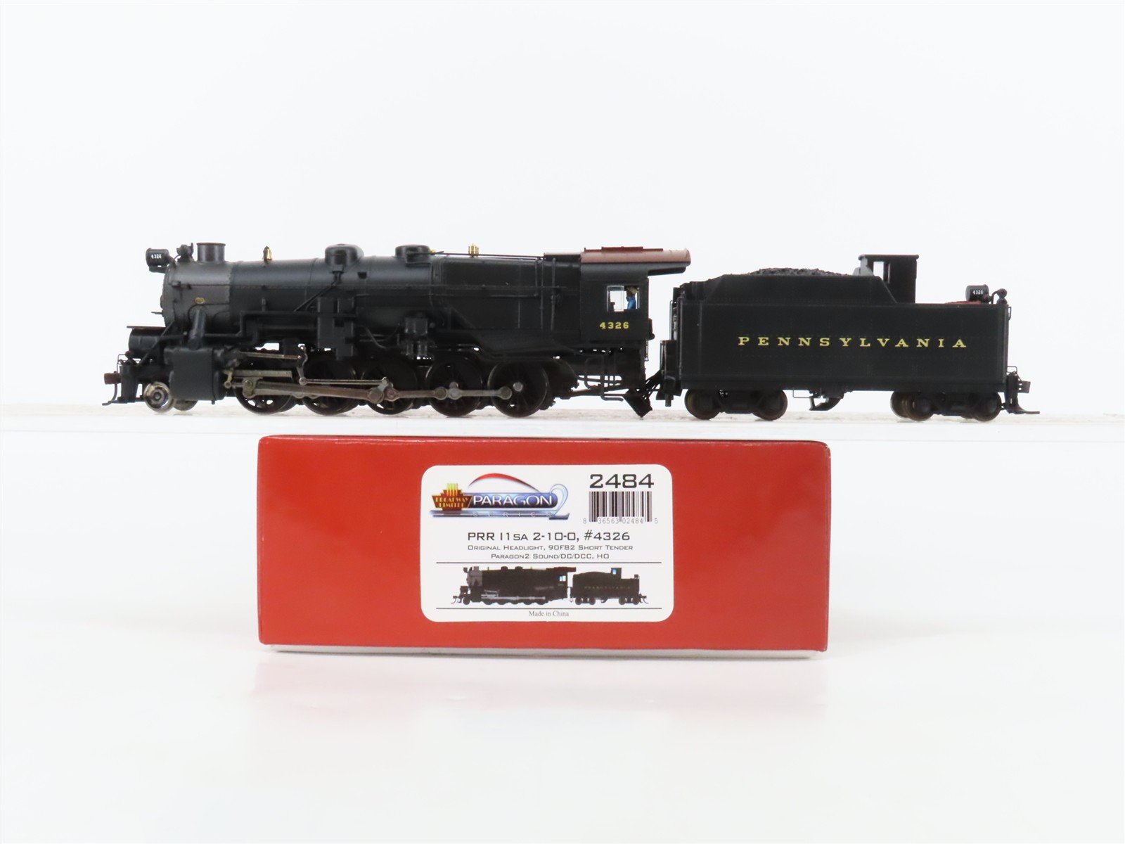 HO Broadway Limited BLI 2484 PRR Pennsylvania 2-10-0 Steam Loco #4326 wParagon2