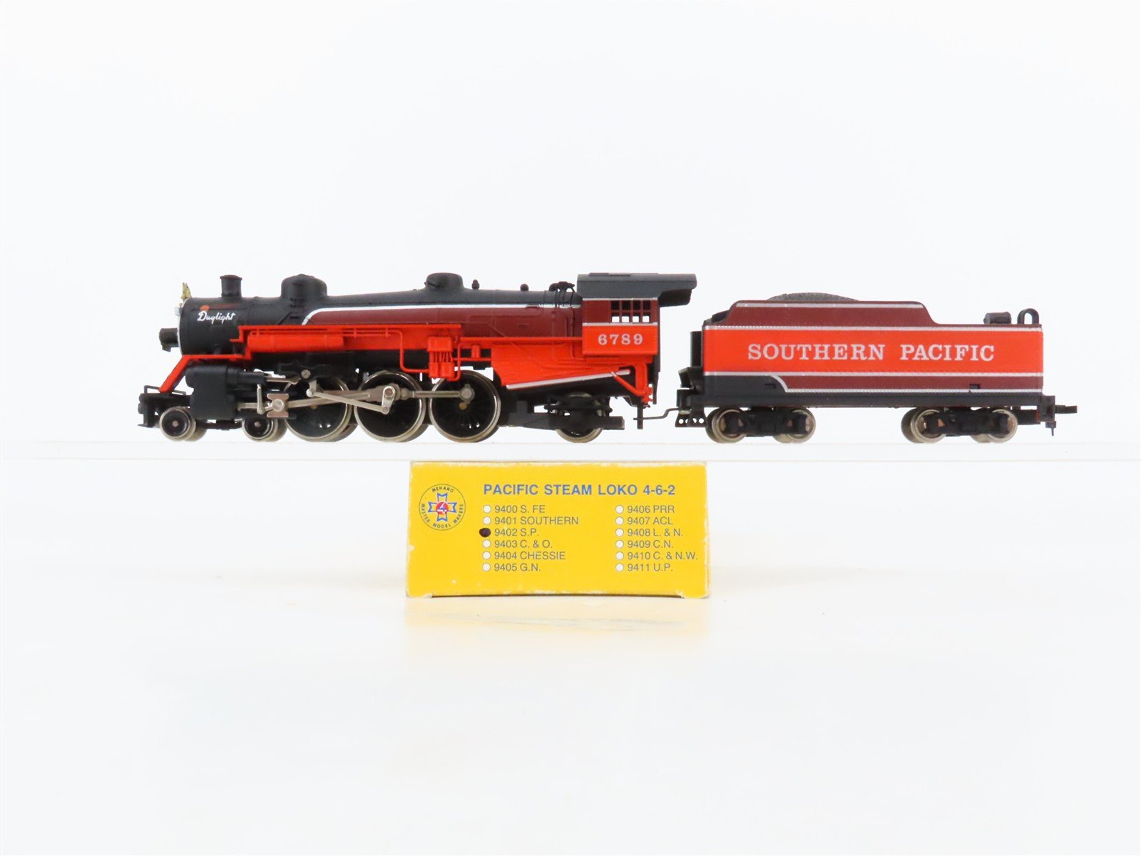 HO Scale Mehano 9402 SP Southern Pacific 4-6-2 Steam Locomotive #6789