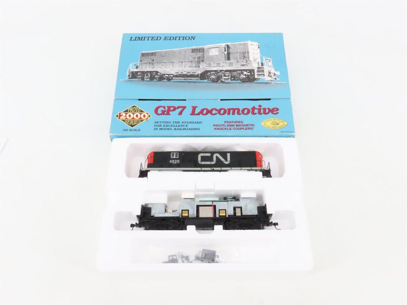 HO Scale Proto 2000 97005 CN Canadian National EMD GP7 Diesel #4820 - BAD GEARS