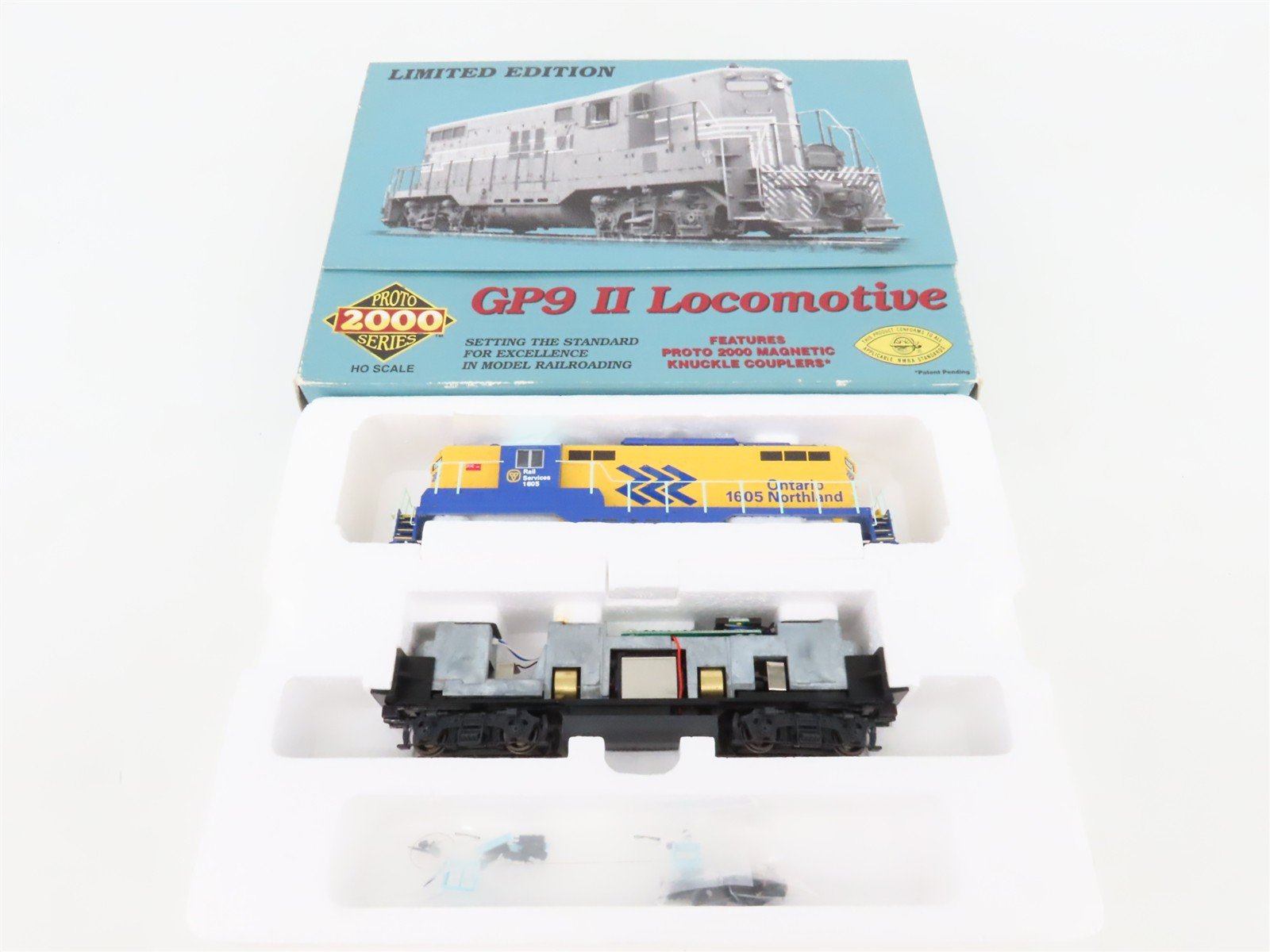 HO Scale Proto 2000 97082 ONT Ontario Northland EMD GP9 Diesel #1605 - BAD GEARS