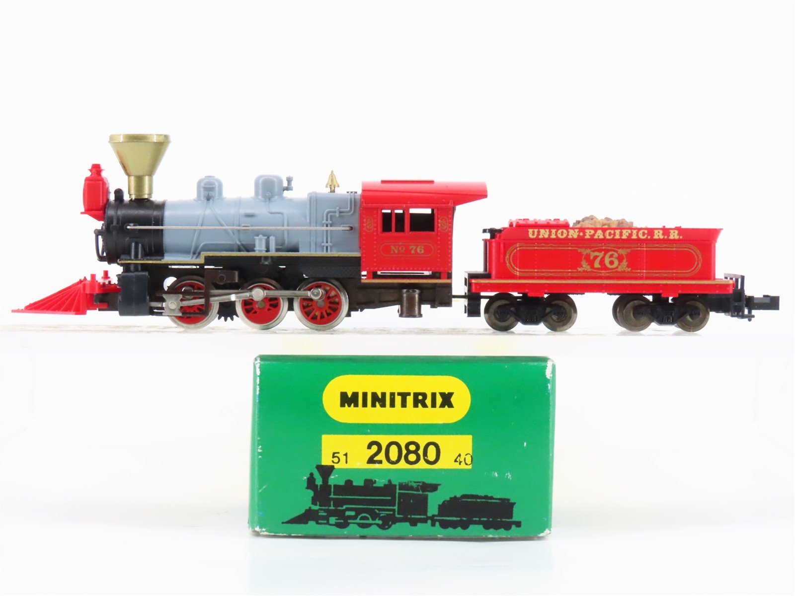 N Scale Minitrix 51208040 UPRR Union Pacific 0-6-0 Steam Locomotive #76