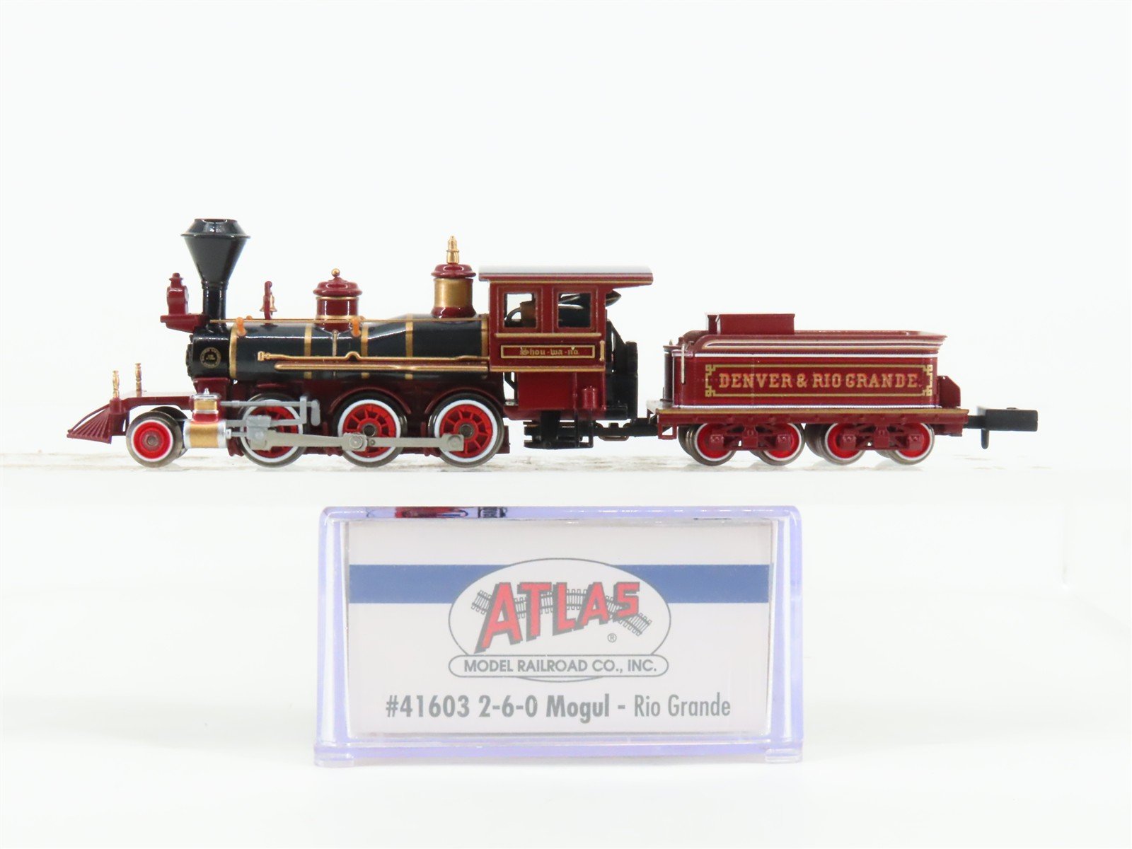 N Scale Atlas 41603 D&RGW Rio Grande "Shou-wa-no" 2-6-0 Mogul Steam #3
