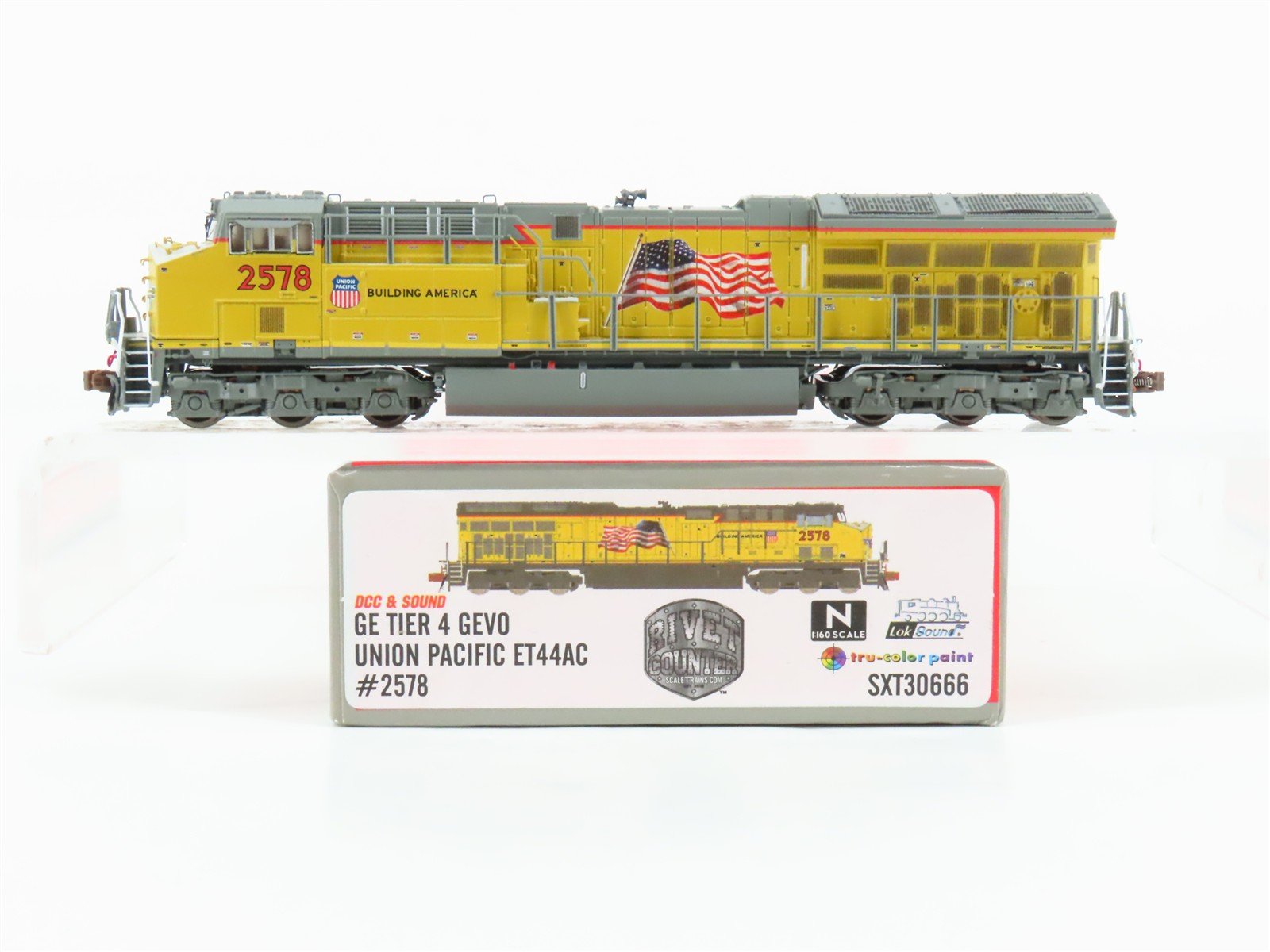 N Scaletrains SXT30666 UP GE Tier 4 GEVO ET44AC Diesel #2578 w/ DCC & Sound