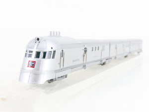 N Scale Con-Cor 001-8731 CB&Q Pioneer Zephyr Streamliner 3-Unit Set - DCC Ready