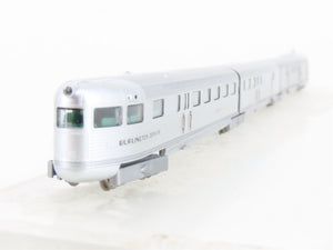 N Scale Con-Cor 001-8731 CB&Q Pioneer Zephyr Streamliner 3-Unit Set - DCC Ready