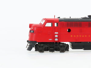 HO Scale Athearn KCS Kansas City Southern F7A Diesel #32 - Unpowered - Custom