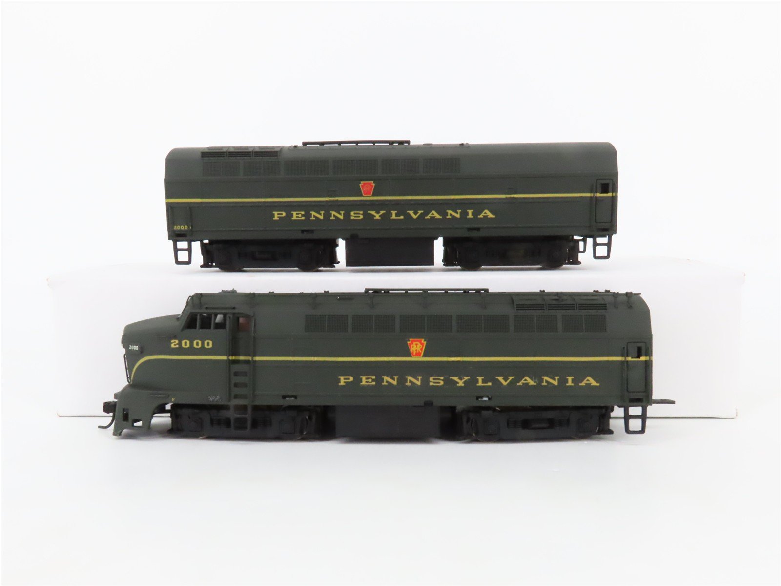 HO Scale Roco PRR Pennsylvania Baldwin RF-16 Sharknose A/B Diesel Set - Custom