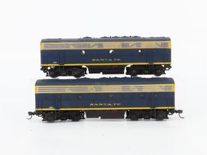 HO Scale Athearn ATSF Santa Fe EMD F7B/B 2-Unit Diesel Set No# - Custom