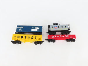 O Gauge 3-Rail Lionel DT&I/CR/WAB/UP Gondola, Hopper, Boxcar & Caboose