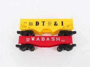 O Gauge 3-Rail Lionel DT&I/CR/WAB/UP Gondola, Hopper, Boxcar & Caboose