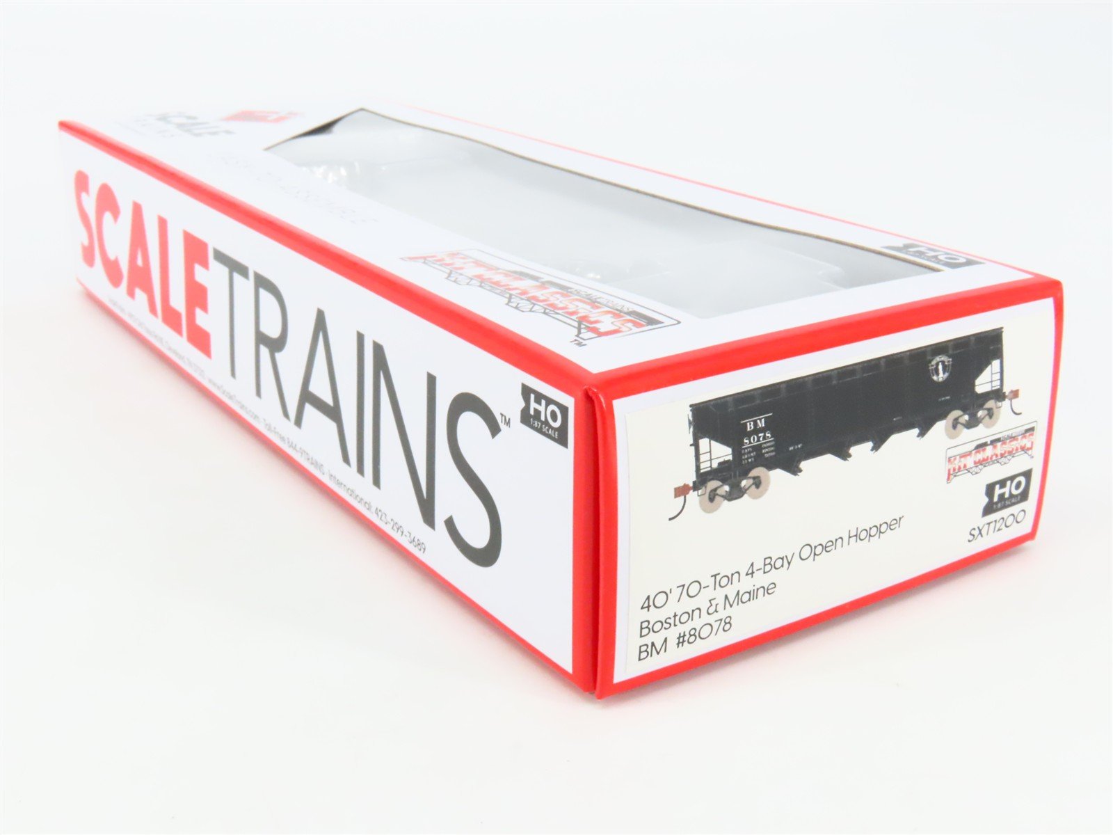HO Scaletrains Kit Classics SXT1200 BM Boston & Maine 4-Bay Open Hopper #8078