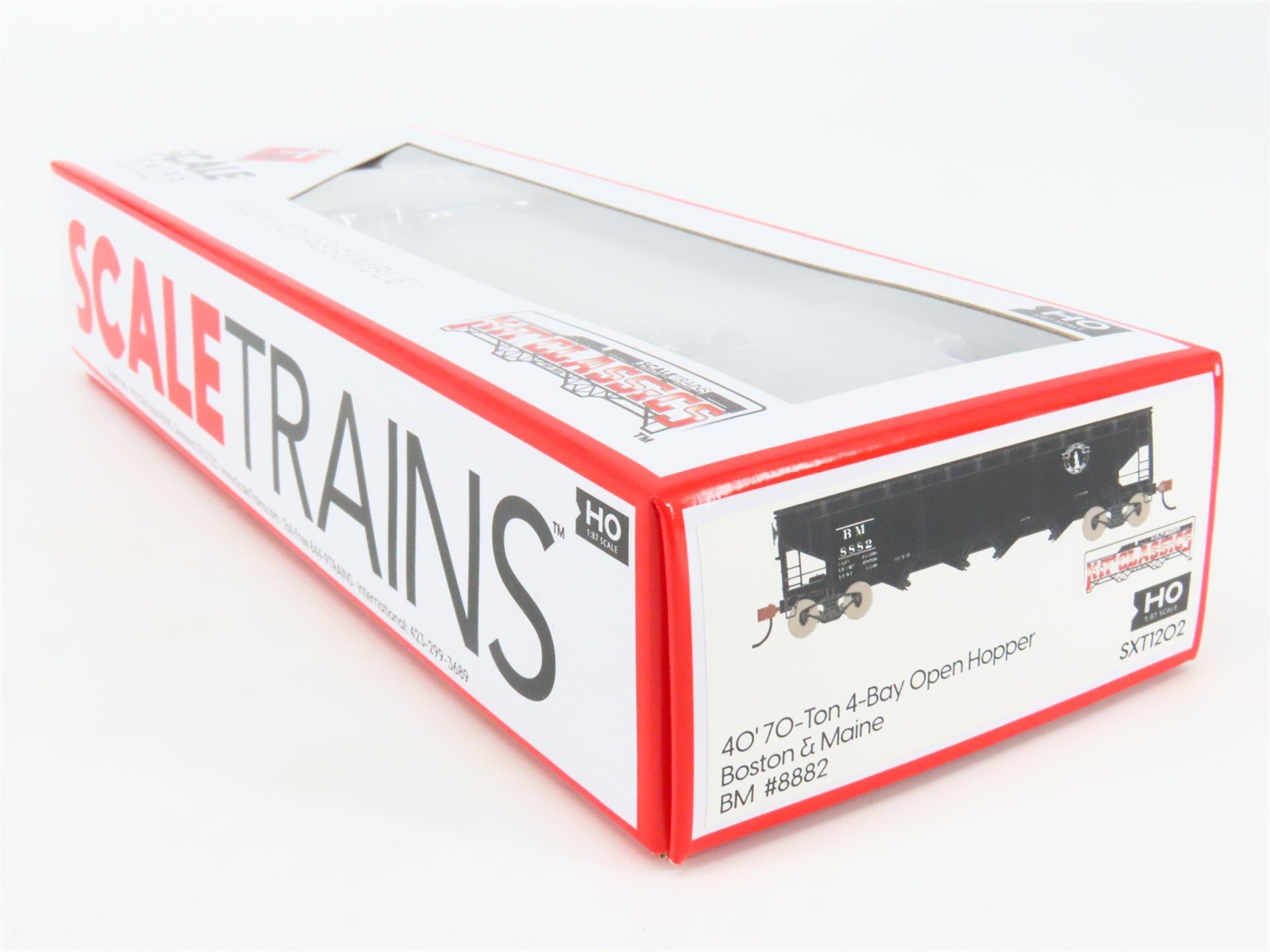 HO Scaletrains Kit Classics SXT1202 BM Boston & Maine 4-Bay Open Hopper #8882