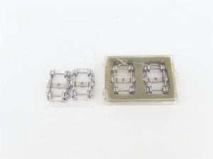 HO Scale 4-Wheel Metal Sprung Trucks w/ Metal Wheels - 2 Pairs