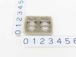 HO Scale 4-Wheel Metal Sprung Trucks w/ Metal Wheels - 2 Pairs