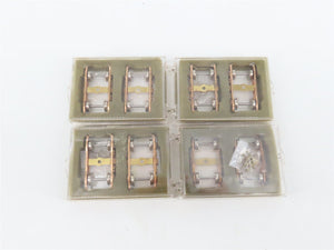 HO Scale BRASS 4-Wheel Passenger Trucks w/ Metal Wheels - 4 Pairs