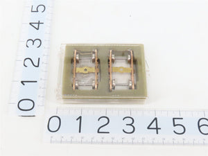 HO Scale BRASS 4-Wheel Passenger Trucks w/ Metal Wheels - 4 Pairs