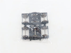 HO Scale BRASS 6-Wheel Black Passenger Trucks w/ Metal Wheels - 1 Pair
