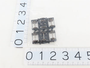 HO Scale BRASS 6-Wheel Black Passenger Trucks w/ Metal Wheels - 1 Pair