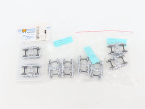 HO Walthers 933-1072 Silver GSC 41 CNS-11 Metal Trucks w/ Metal Wheels - 4 Pairs
