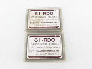 HO Scale Hallmark/OCS BRASS 61-RDO Full Sprung 6-Wheel Passenger Trucks - 2 Pair