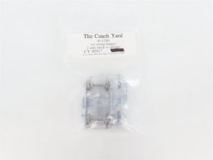 HO Coach Yard BRASS #0517 Silver 41-CDO O/S Swing Hanger 4-Wheel Trucks - 1 Pair