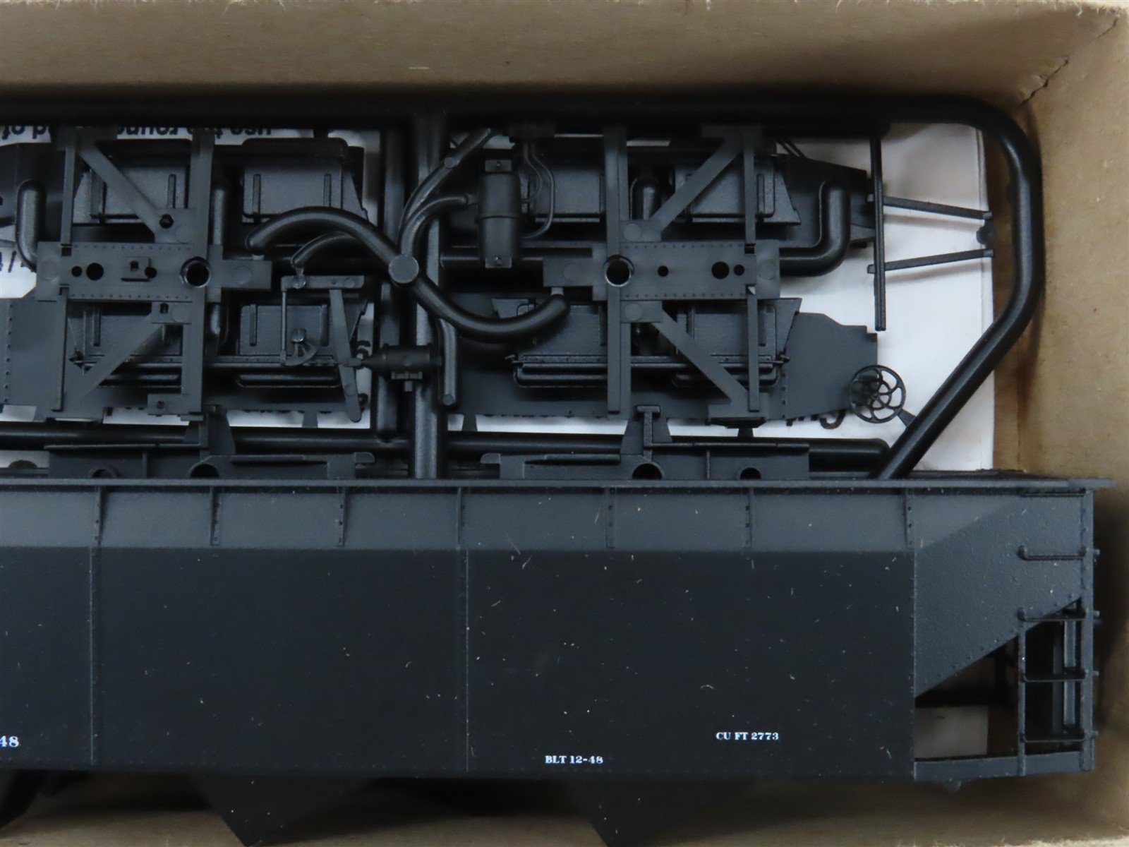 LOT of 4 HO Scale Accurail Kit #7597 Data Only Black AAR 3-Bay Open Hopper