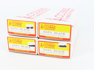 LOT of 4 HO Scale Accurail Kit #7597 Data Only Black AAR 3-Bay Open Hopper