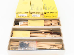 LOT of 3 HO Scale Northeastern Craftsman Kit #HF-1 Undecorated Pulpwood Flat Car