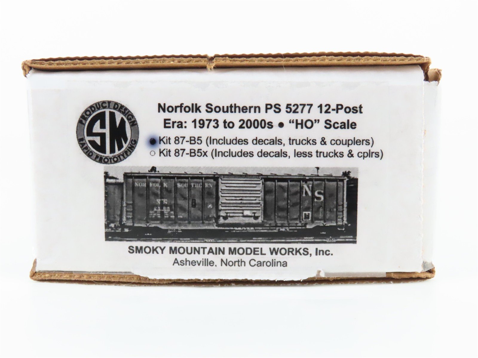 HO Smokey Mountain Model Works Kit #87-B5 NS Undecorated 5277 12-Post Box Car