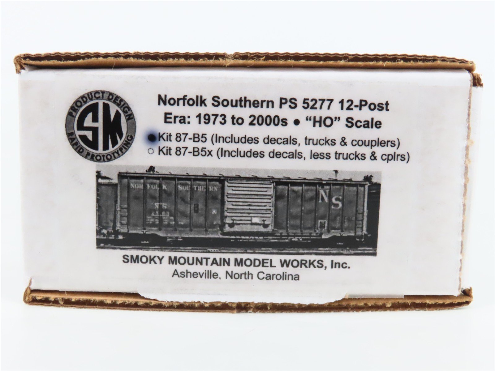HO Smokey Mountain Model Works Kit #87-B5 NS Undecorated 5277 12-Post Box Car