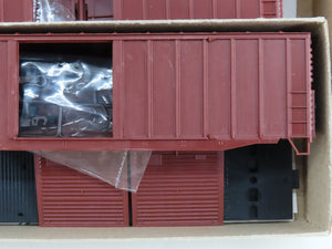 LOT of 6 HO Accurail Kit #5600 Undecorated Brownish Red 50' Ext. Post Box Car