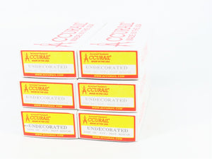 LOT of 6 HO Accurail Kit #5600 Undecorated Brownish Red 50' Ext. Post Box Car